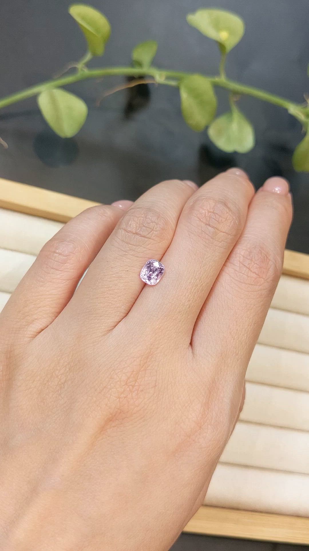 1.20 Ct. Purplish Pink Spinel from Burma (Myanmar) Size Video