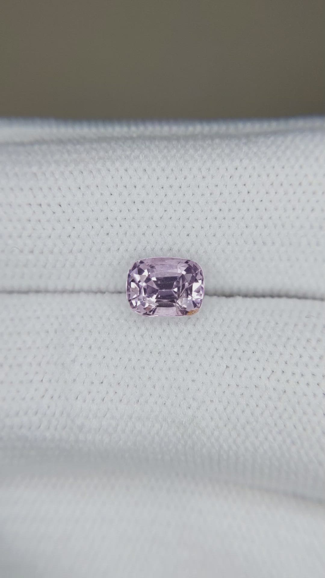 1.40 Ct. Pinkish Purple Spinel from Burma (Myanmar) Size Video