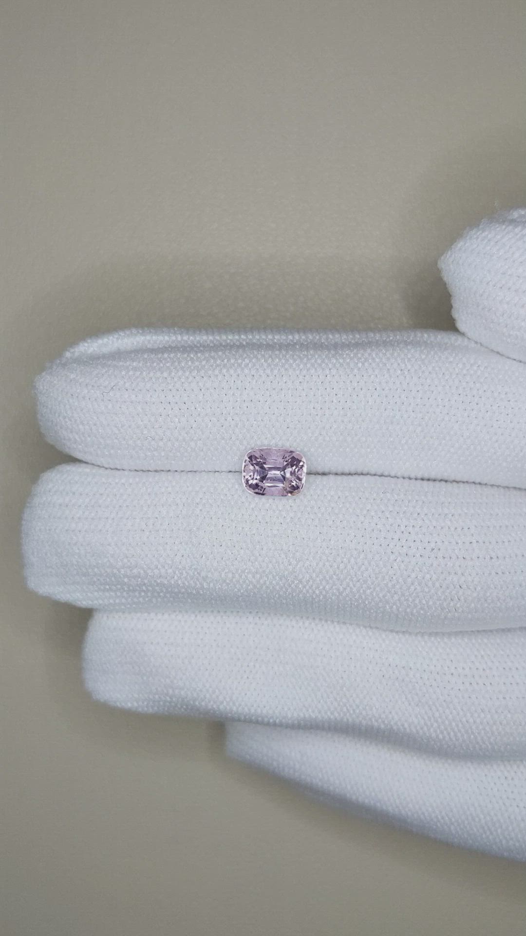 1.40 Ct. Pinkish Purple Spinel from Burma (Myanmar) Size Video