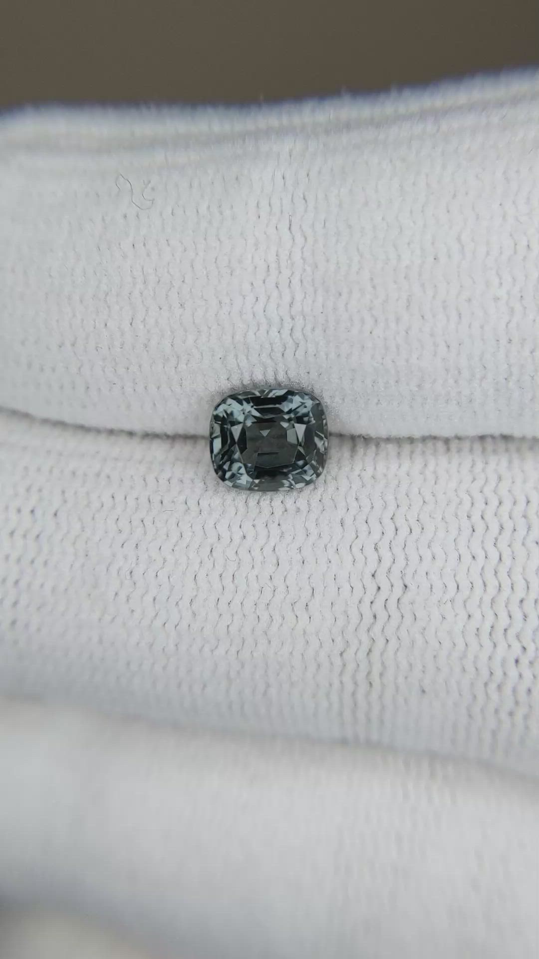 1.23 Ct. Grey Spinel from Burma (Myanmar) Size Video