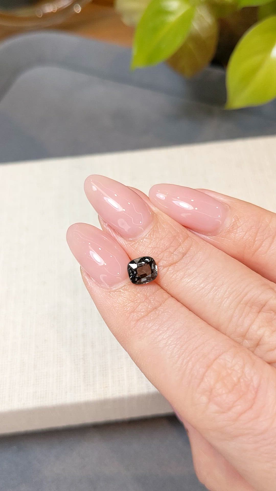 1.23 Ct. Grey Spinel from Burma (Myanmar) Size Video