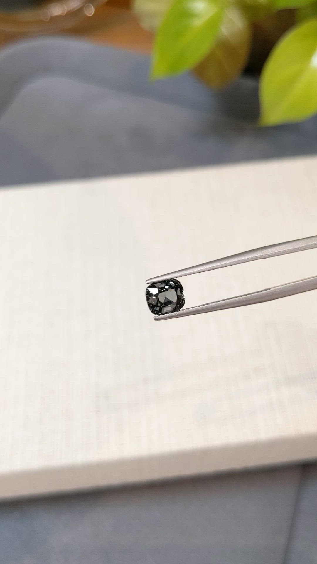 1.23 Ct. Grey Spinel from Burma (Myanmar) Size Video