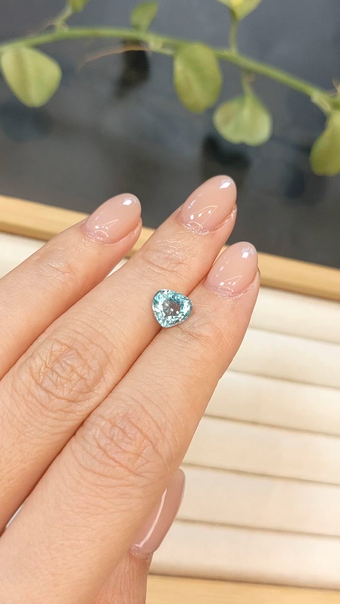 1.35 Ct. Blue Aquamarine from Brazil Size Video