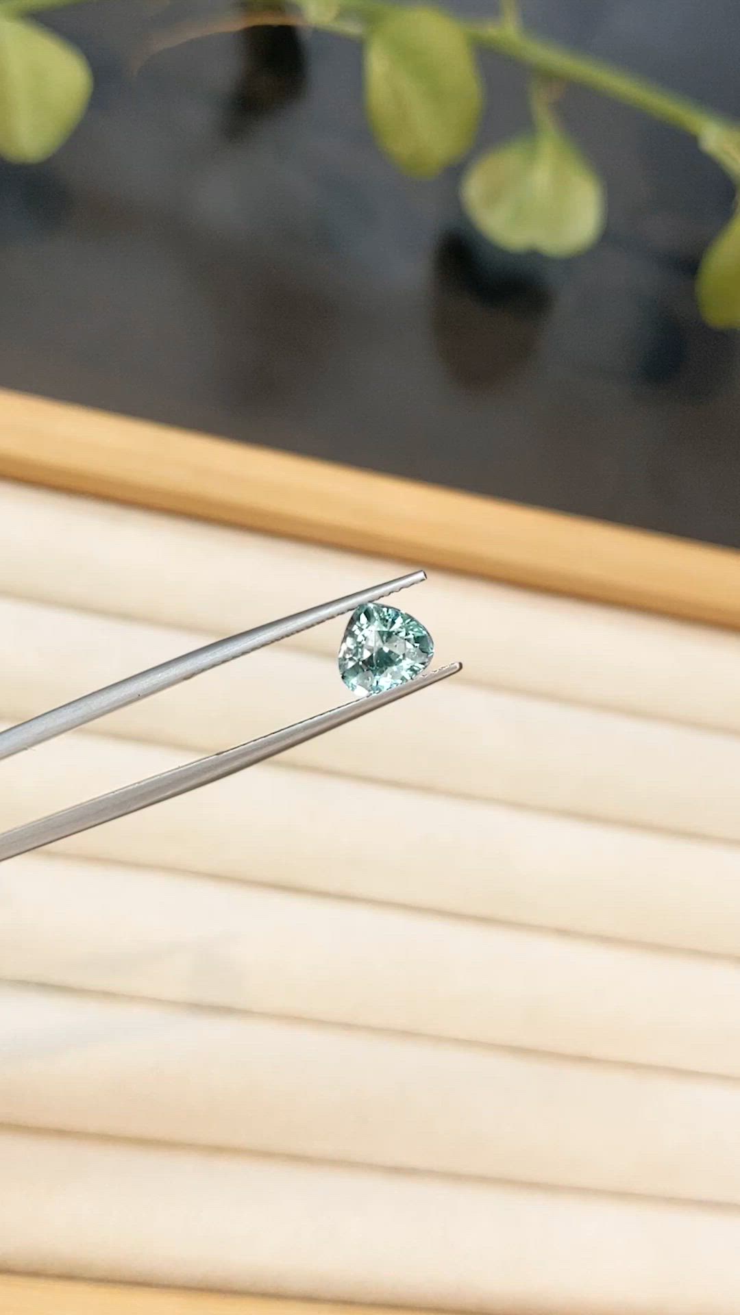 1.35 Ct. Blue Aquamarine from Brazil Size Video