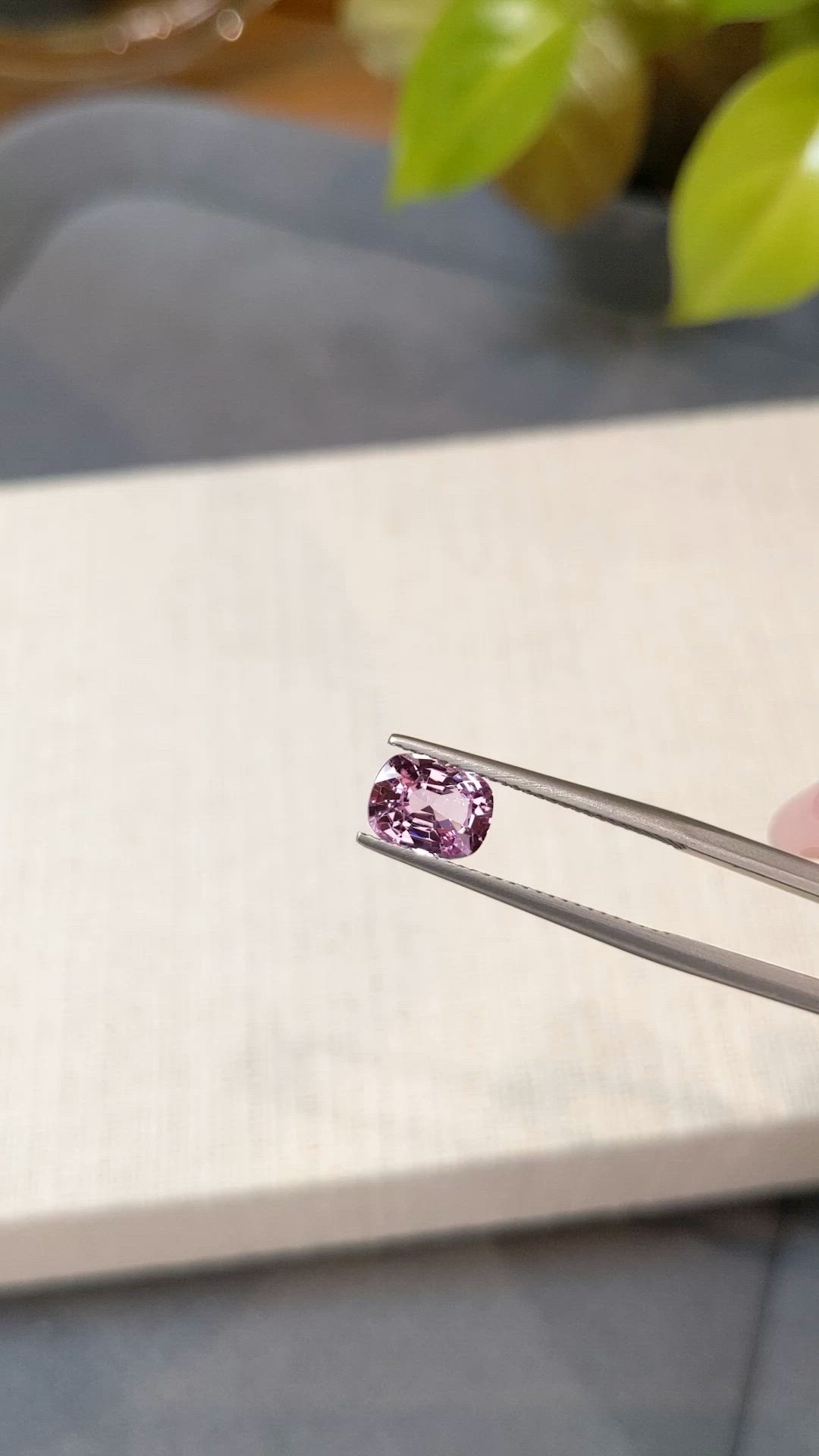 1.54 Ct. Pink Spinel from Burma (Myanmar) Size Video