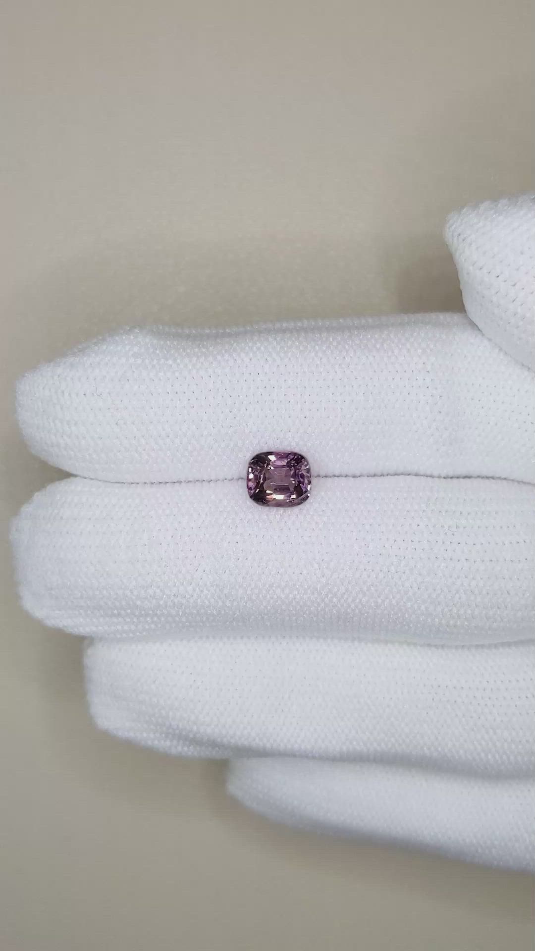 1.25 Ct. Pinkish Purple Spinel from Burma (Myanmar) Size Video