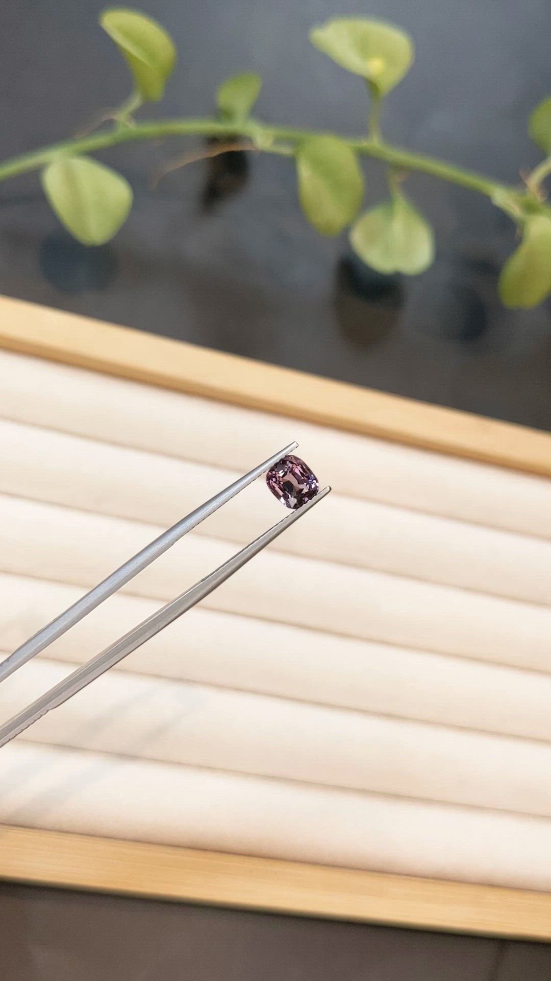 1.25 Ct. Pinkish Purple Spinel from Burma (Myanmar) Size Video