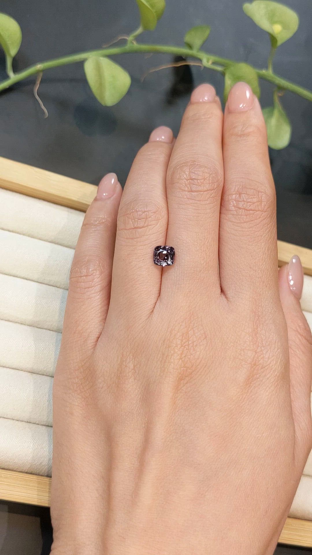1.43 Ct. Purple Spinel from Burma (Myanmar) Size Video