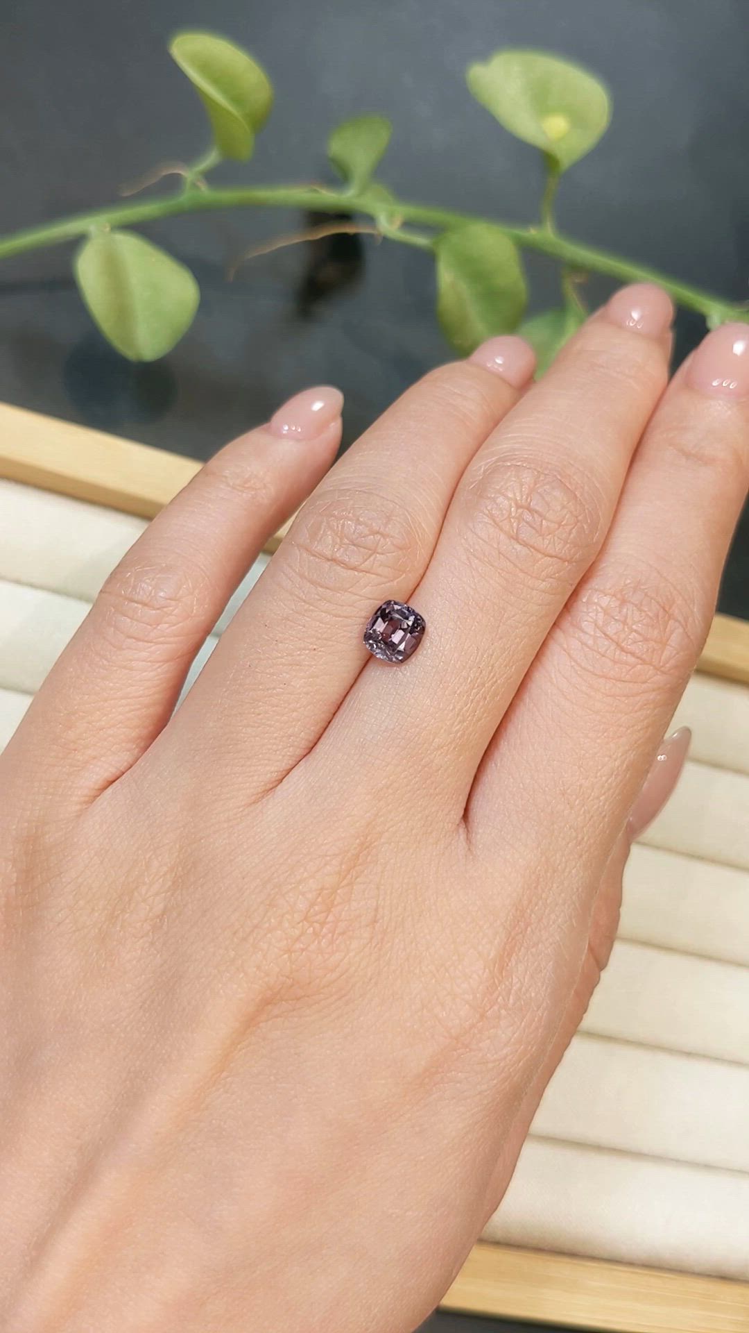 1.24 Ct. Pinkish Purple Spinel from Burma (Myanmar) Size Video
