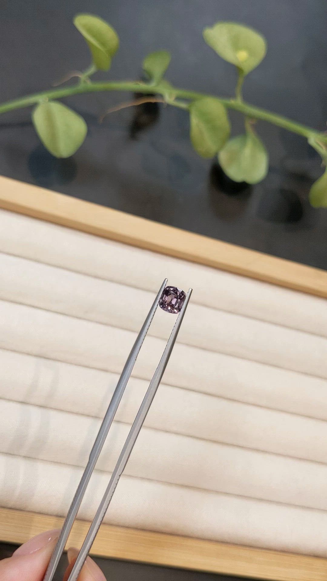 1.24 Ct. Pinkish Purple Spinel from Burma (Myanmar) Size Video