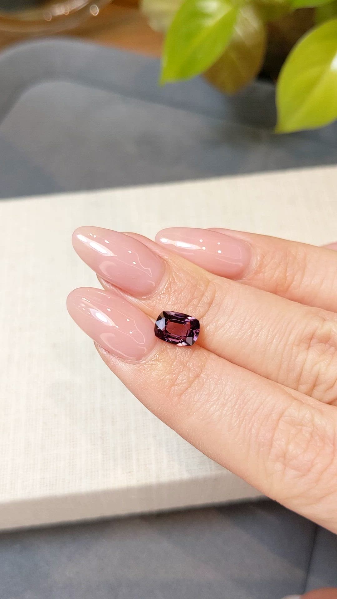 1.45 Ct. Reddish Pink Spinel from Burma (Myanmar) Size Video