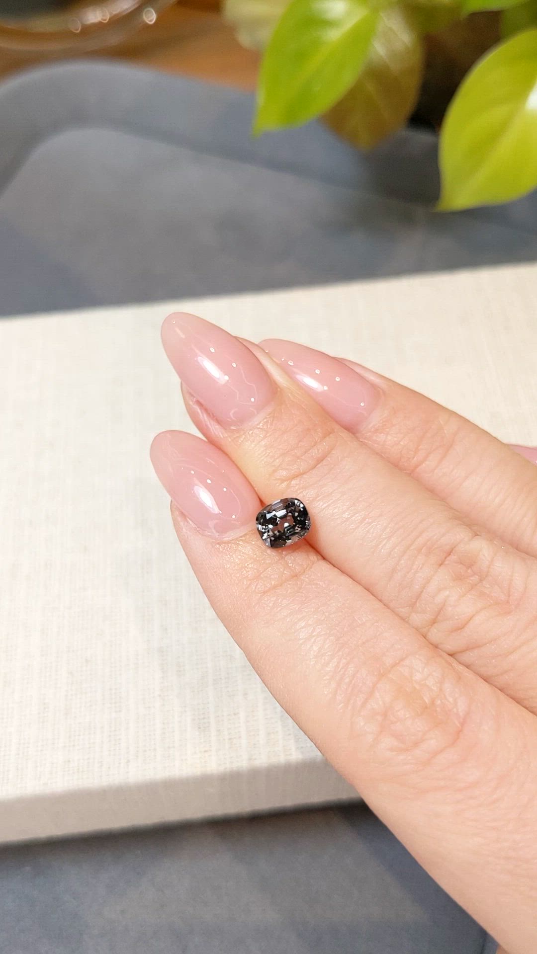 1.30 Ct. Grey Spinel from Burma (Myanmar) Size Video