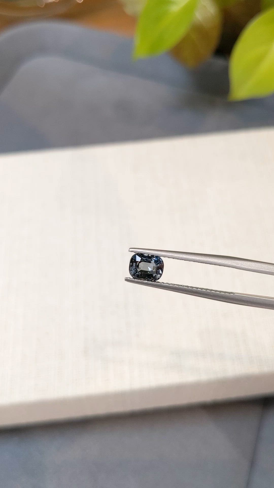 1.11 Ct. Bluish Grey Spinel from Burma (Myanmar) Size Video