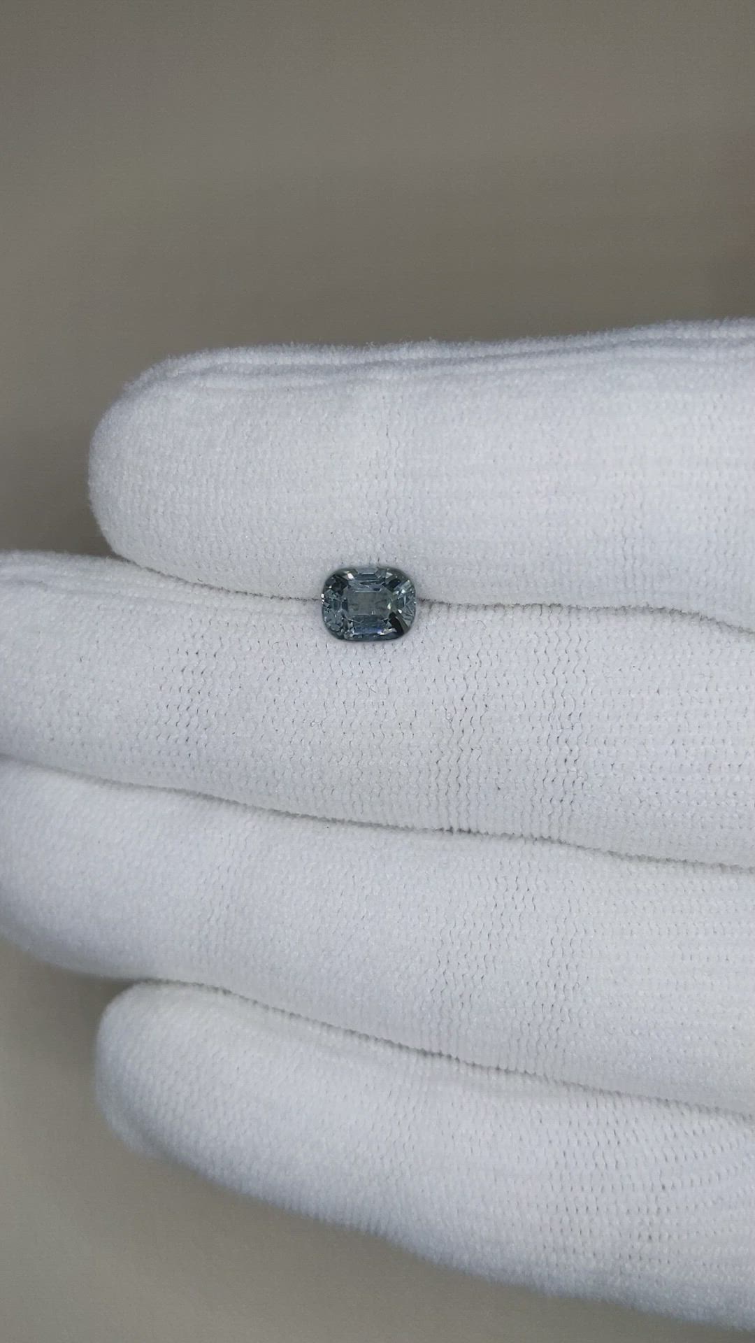 1.11 Ct. Bluish Grey Spinel from Burma (Myanmar) Size Video