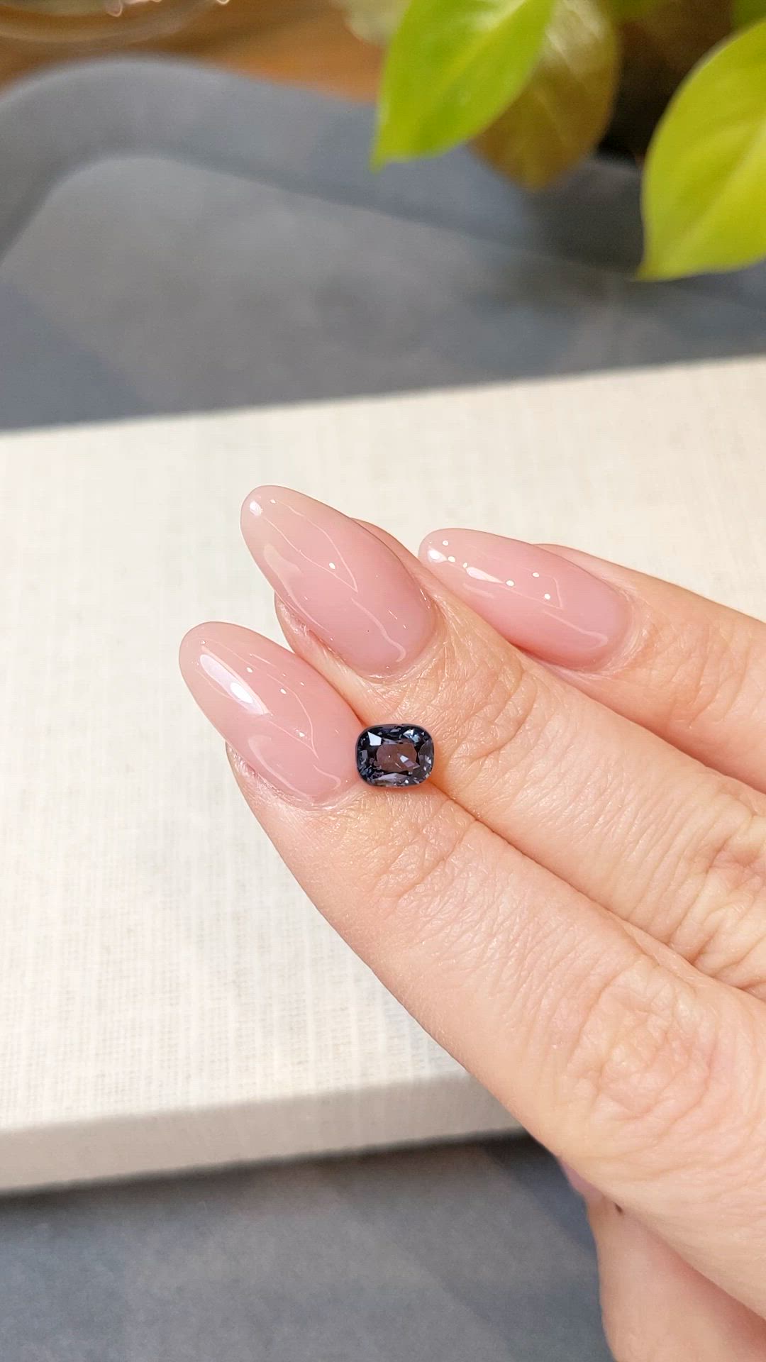 1.11 Ct. Bluish Grey Spinel from Burma (Myanmar) Size Video