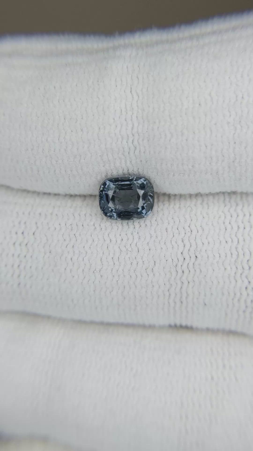 1.11 Ct. Bluish Grey Spinel from Burma (Myanmar) Size Video