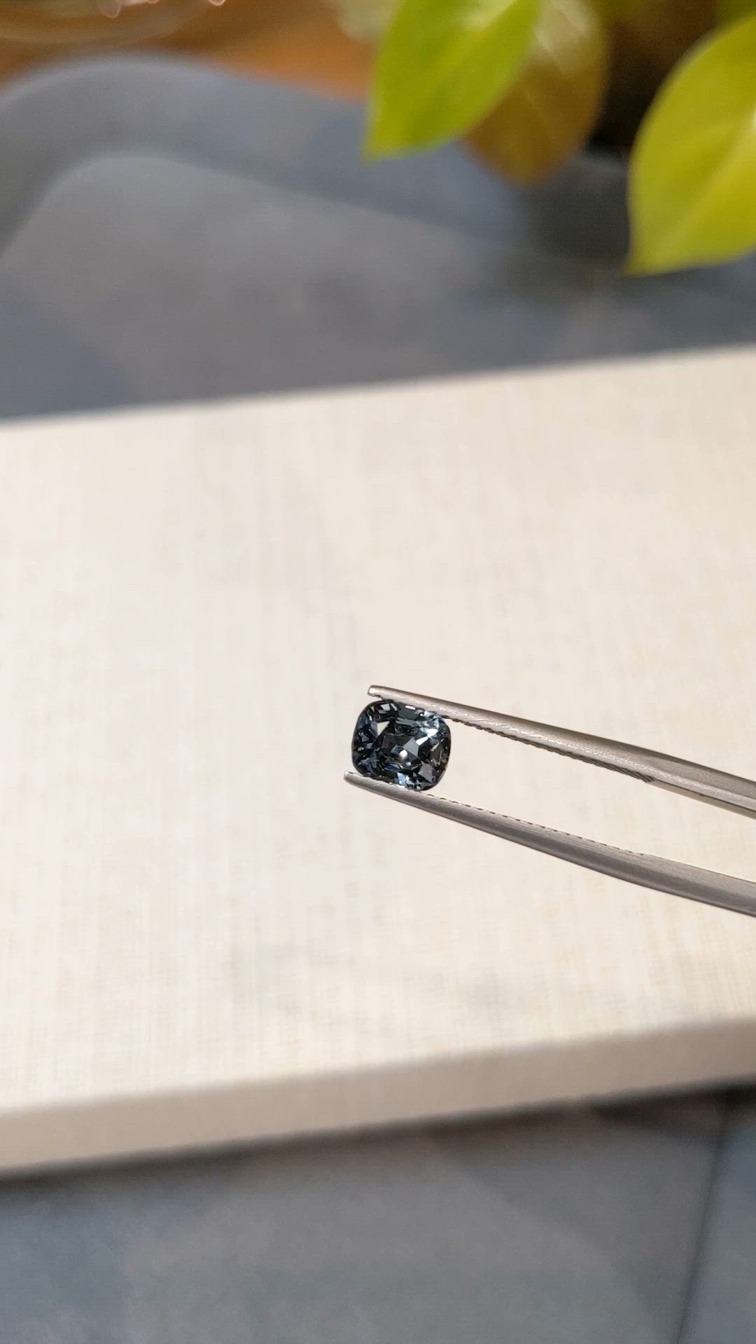 1.45 Ct. Bluish Grey Spinel from Burma (Myanmar) Size Video