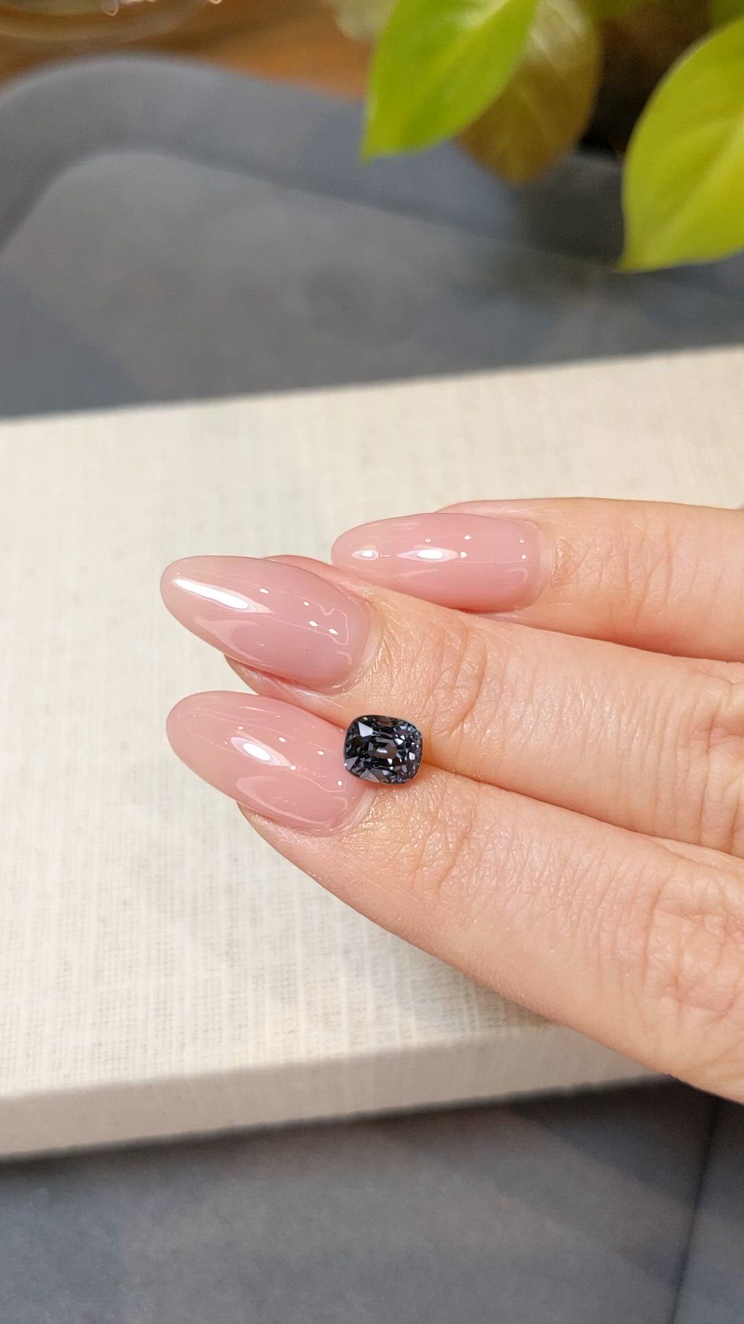 1.45 Ct. Bluish Grey Spinel from Burma (Myanmar) Size Video
