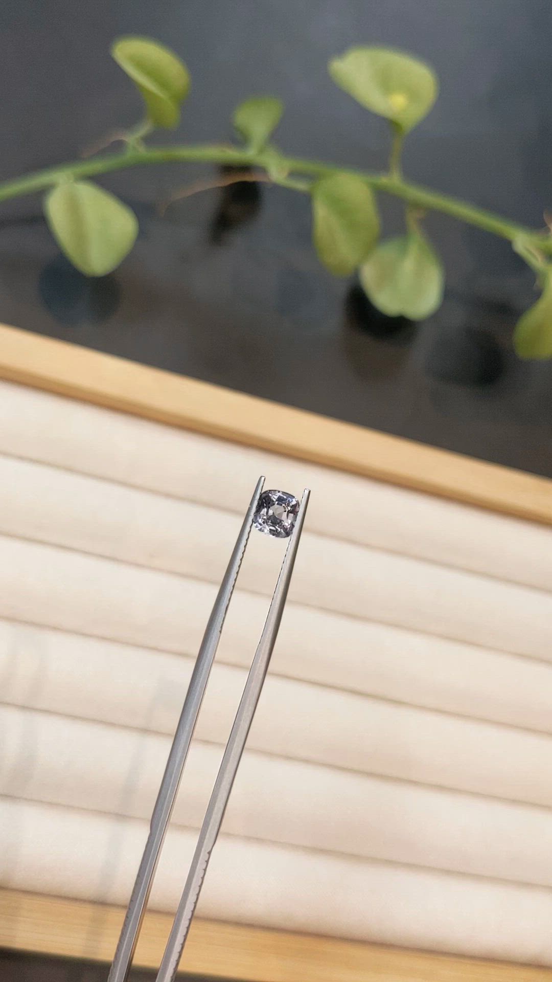 1.05 Ct. Grey Spinel from Burma (Myanmar) Size Video