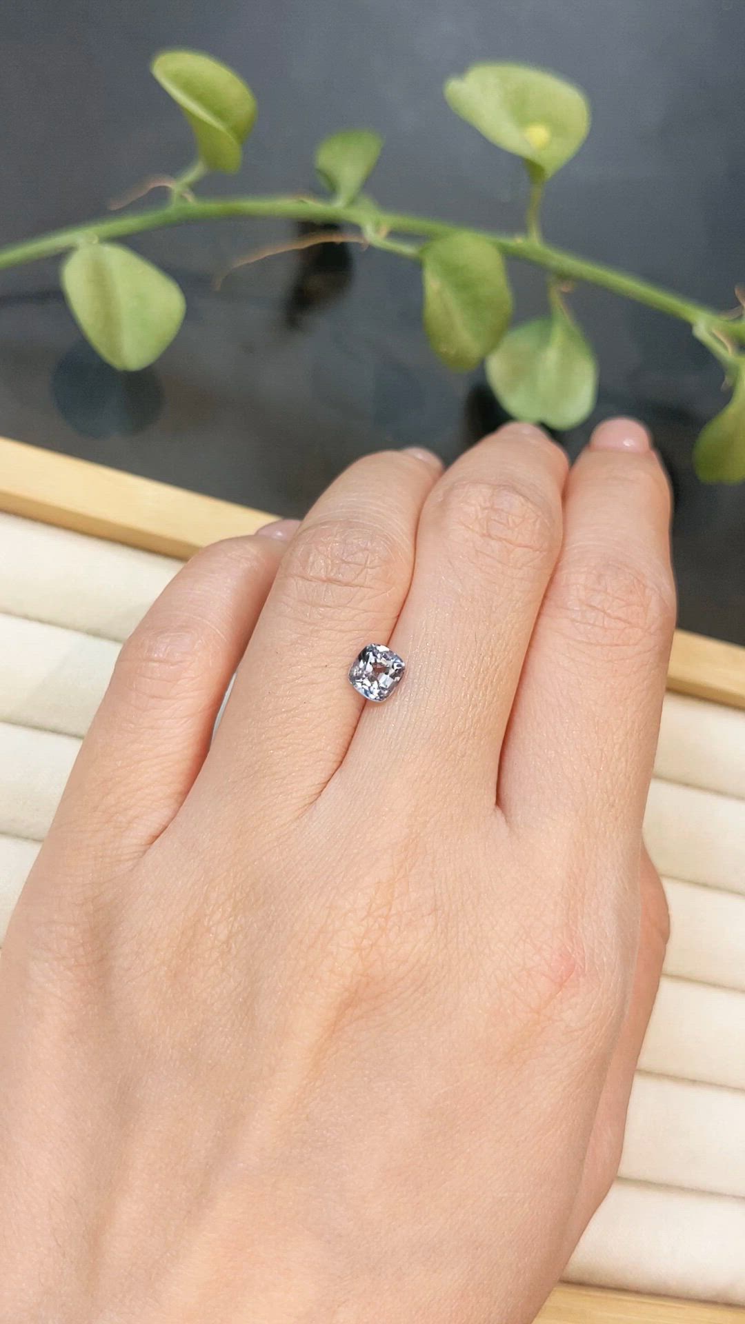 1.05 Ct. Grey Spinel from Burma (Myanmar) Size Video