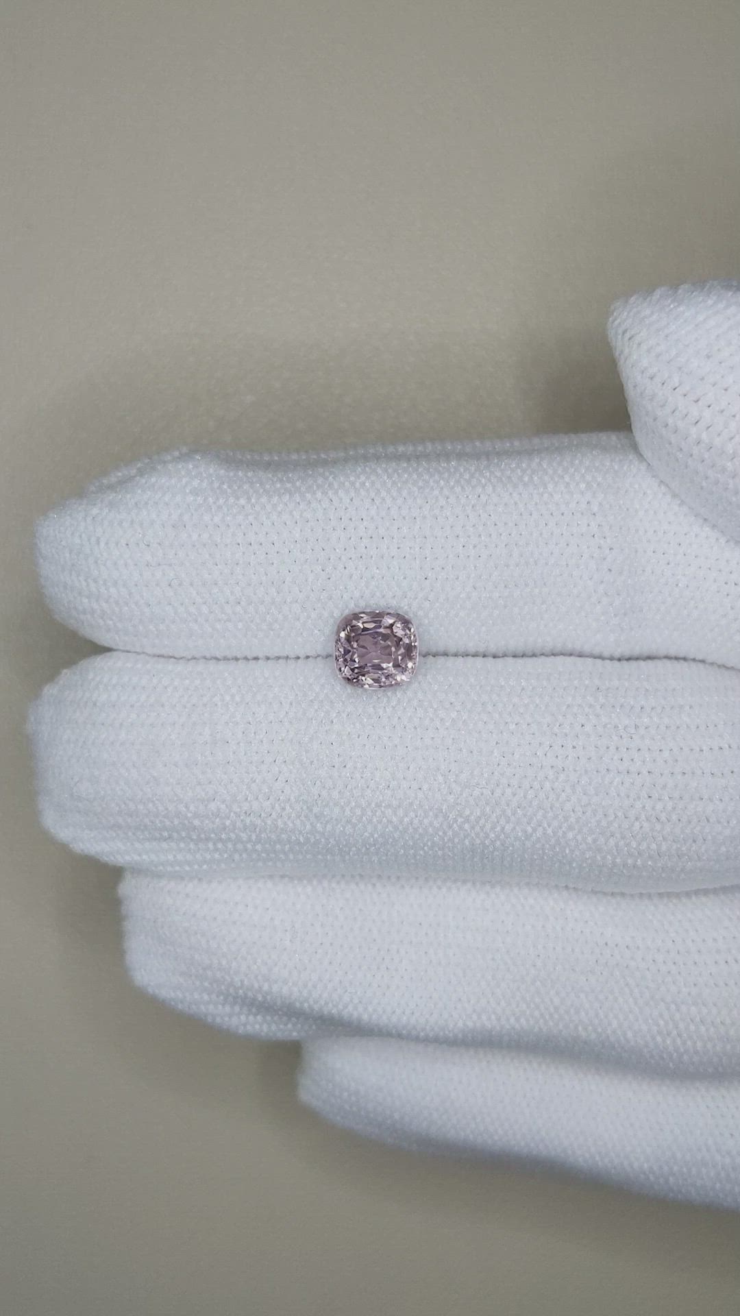 1.35 Ct. Pinkish Purple Spinel from Burma (Myanmar) Size Video
