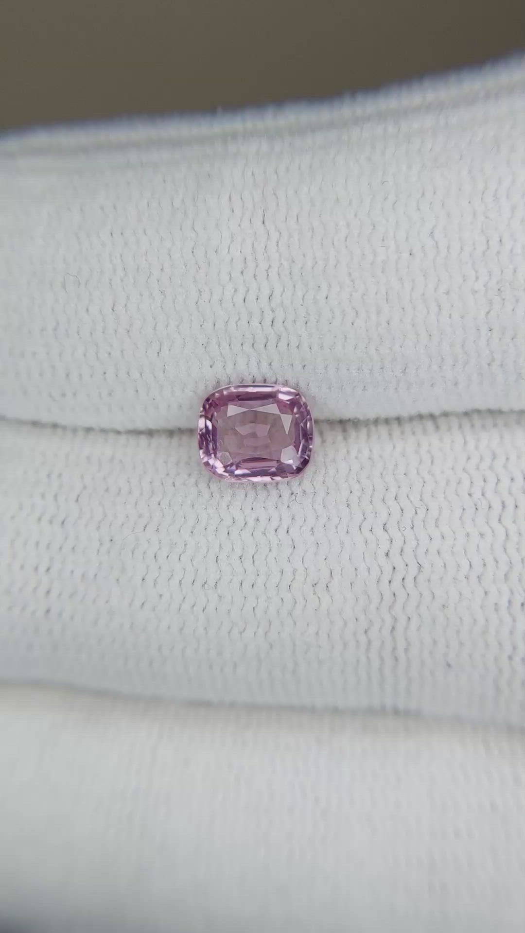 1.05 Ct. Purplish Pink Spinel from Burma (Myanmar) Size Video