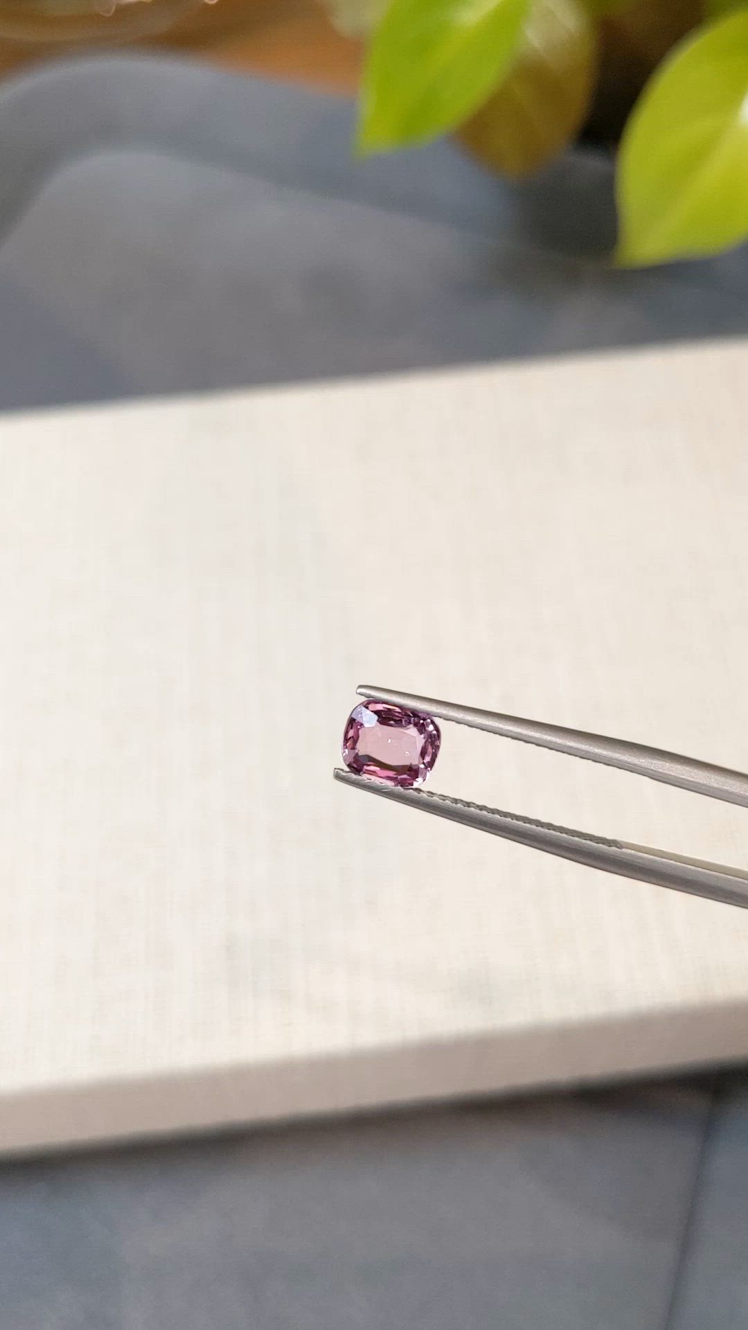 1.05 Ct. Purplish Pink Spinel from Burma (Myanmar) Size Video