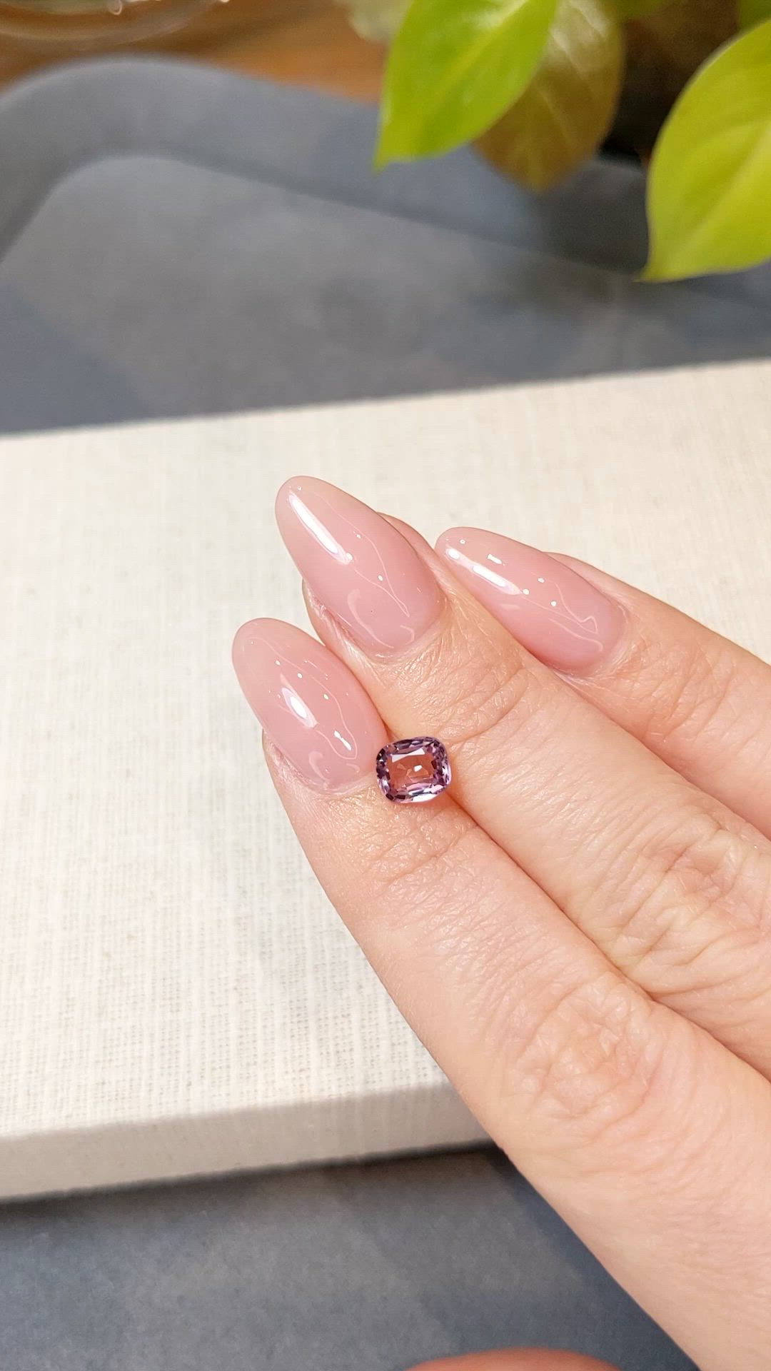 1.05 Ct. Purplish Pink Spinel from Burma (Myanmar) Size Video