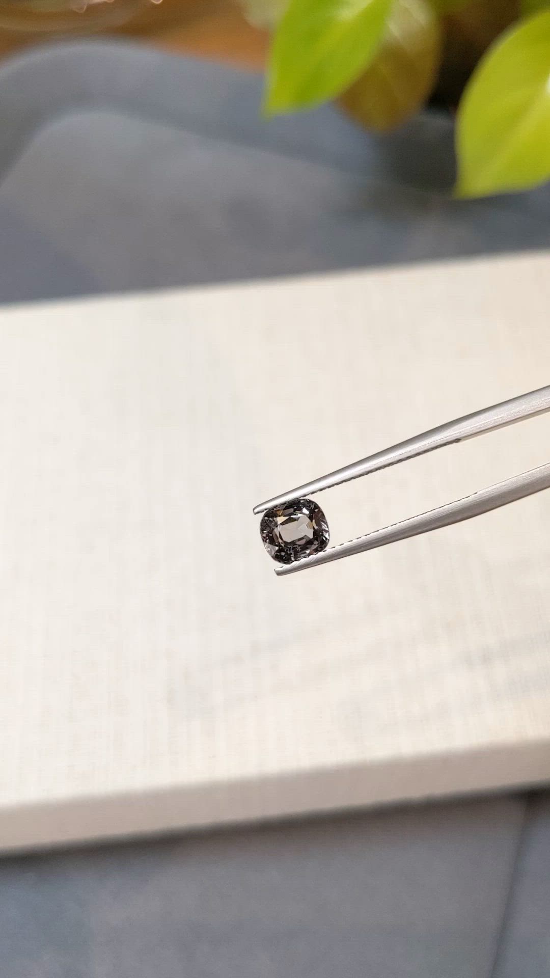 1.19 Ct. Purplish Grey Spinel from Burma (Myanmar) Size Video