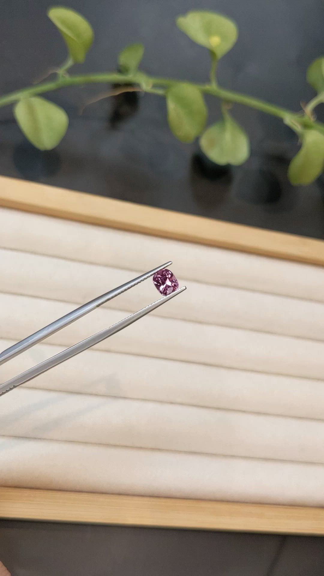 1.15 Ct. Purplish Pink Spinel from Burma (Myanmar) Size Video