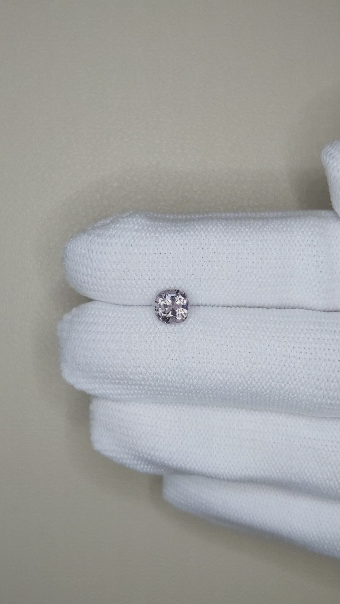 1.00 Ct. Purplish Grey Spinel from Burma (Myanmar) Size Video