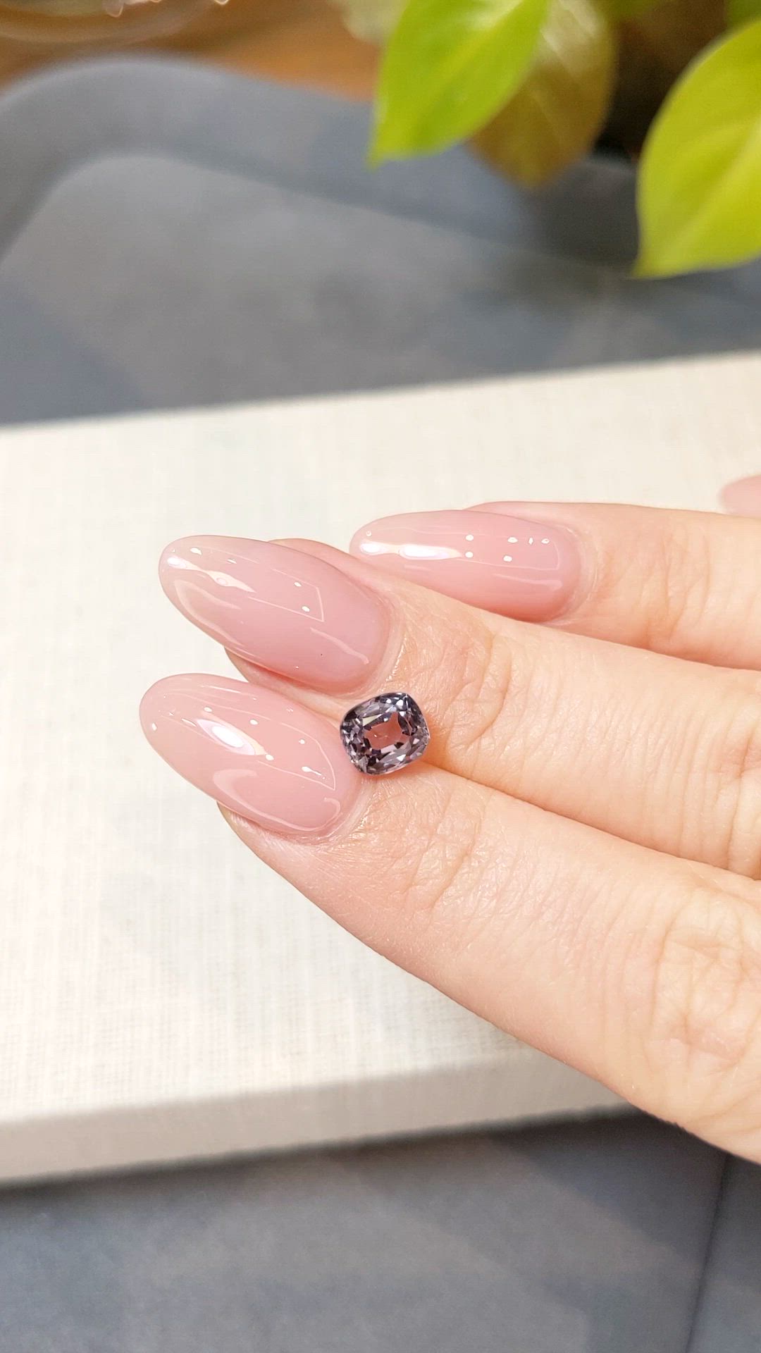 1.50 Ct. Purplish Grey Spinel from Burma (Myanmar) Size Video