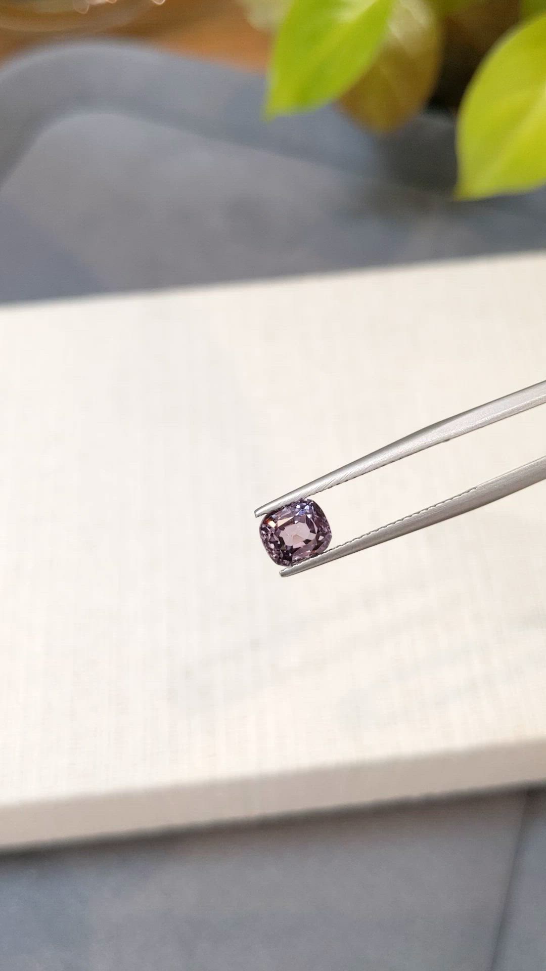1.50 Ct. Purplish Grey Spinel from Burma (Myanmar) Size Video