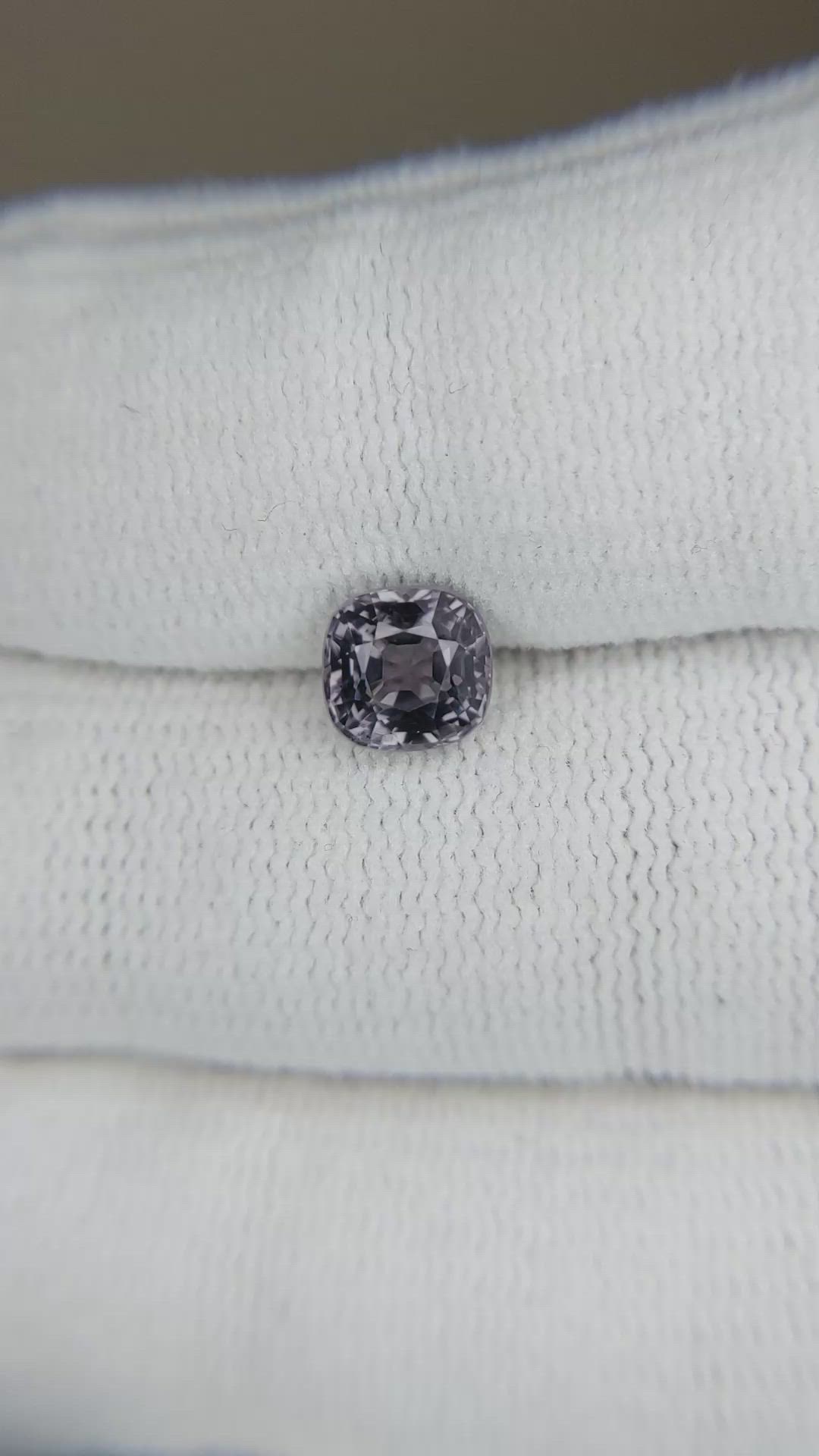 1.35 Ct. Purplish Grey Spinel from Burma (Myanmar) Size Video