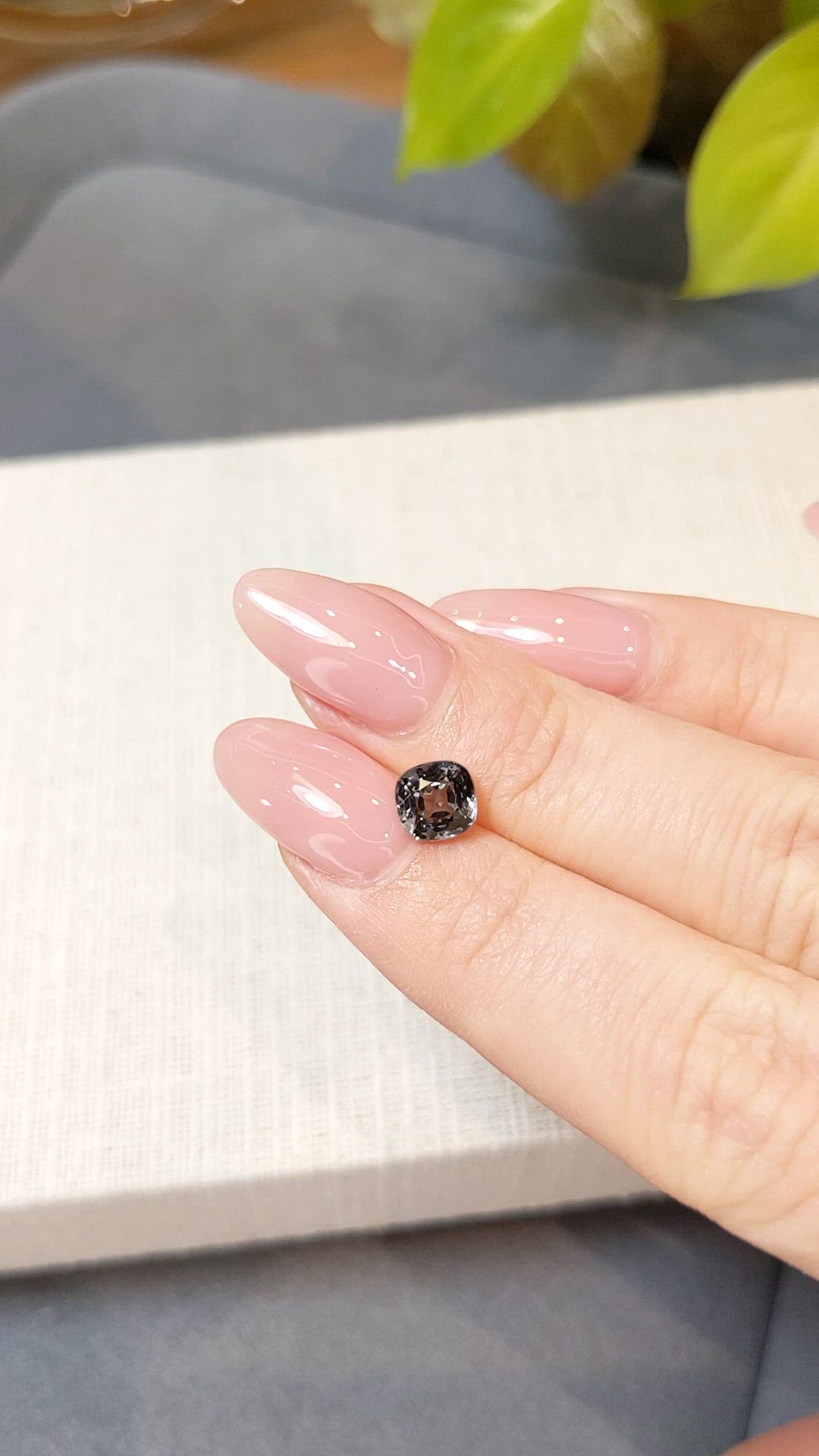 1.35 Ct. Purplish Grey Spinel from Burma (Myanmar) Size Video