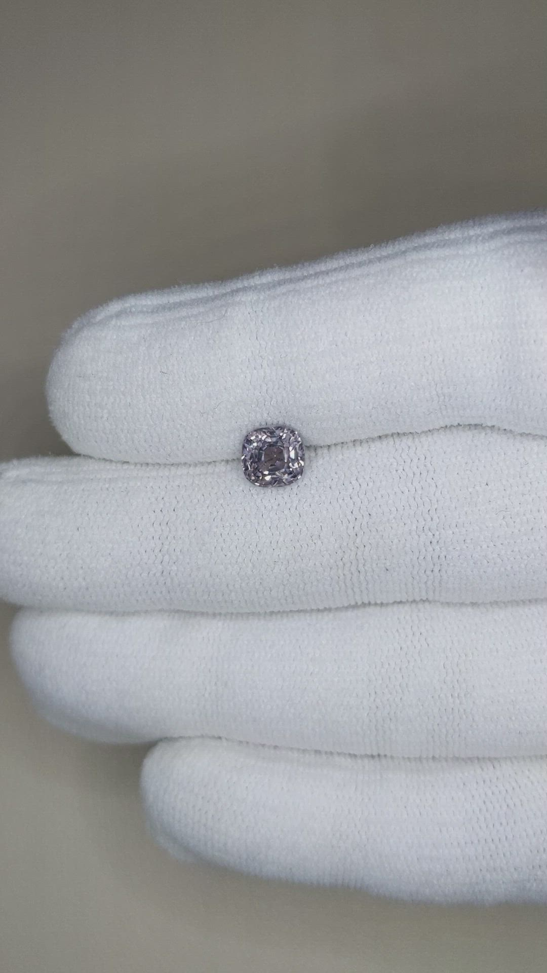 1.35 Ct. Purplish Grey Spinel from Burma (Myanmar) Size Video