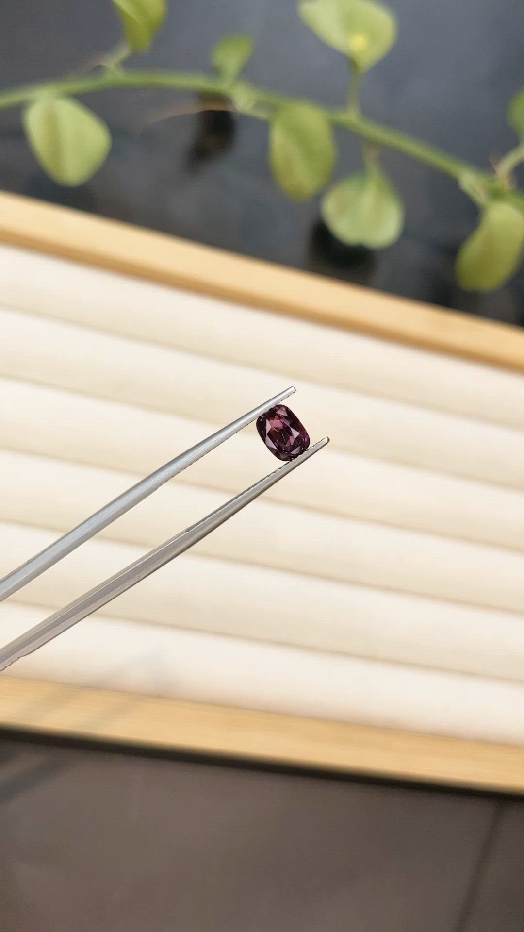 1.03 Ct. Purple Spinel from Burma (Myanmar) Size Video