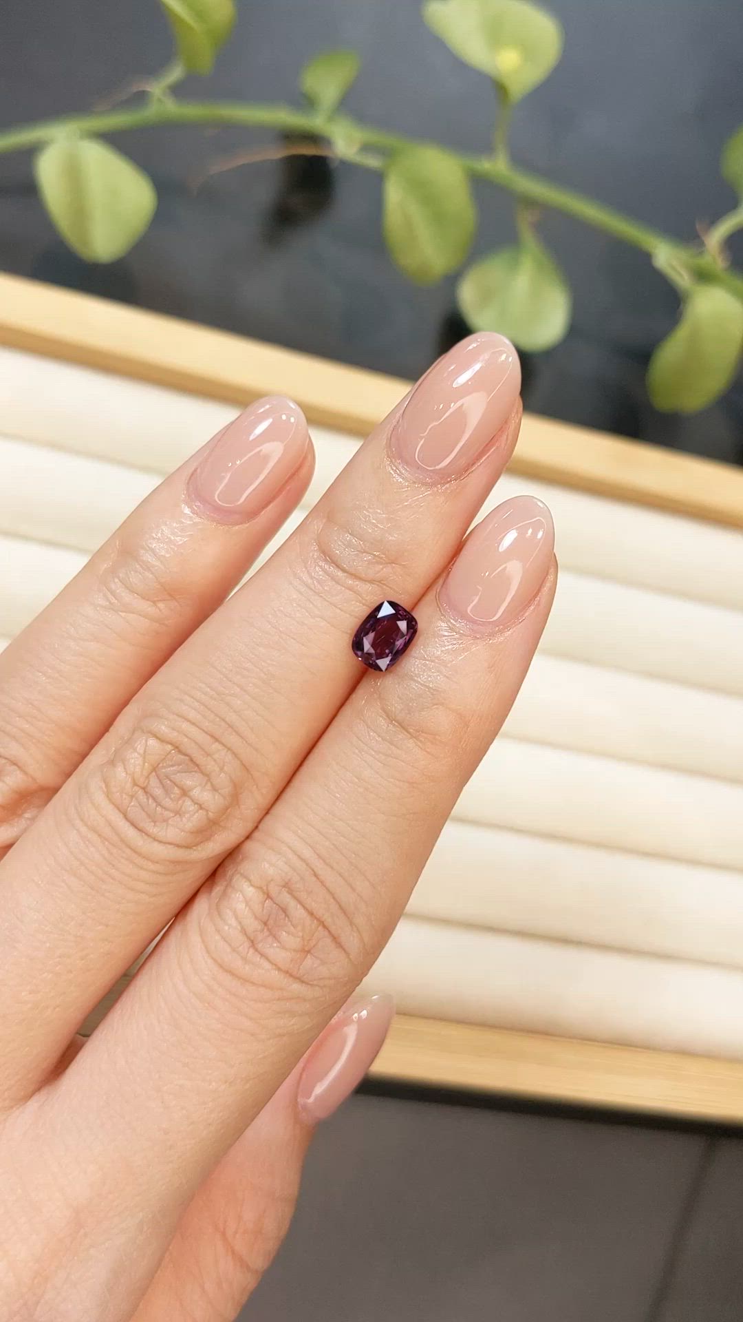 1.03 Ct. Purple Spinel from Burma (Myanmar) Size Video