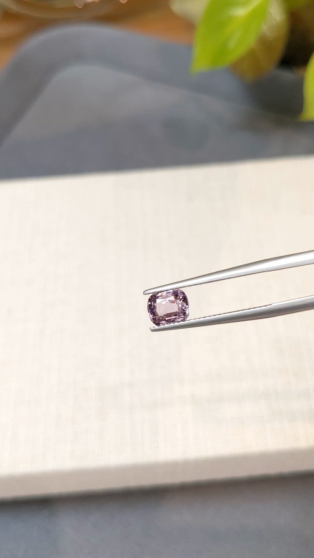 1.22 Ct. Purple Spinel from Burma (Myanmar) Size Video
