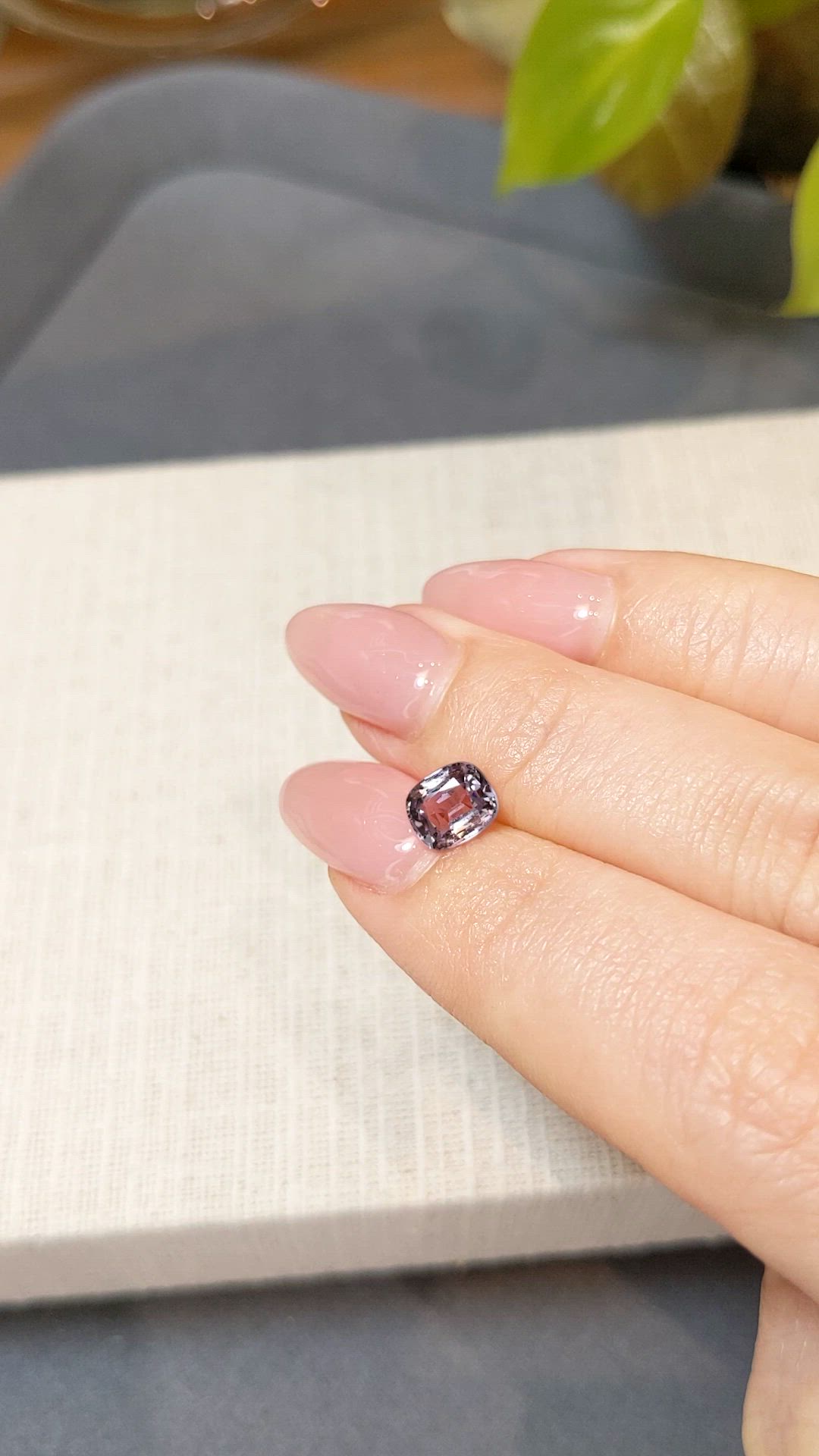 1.22 Ct. Purple Spinel from Burma (Myanmar) Size Video