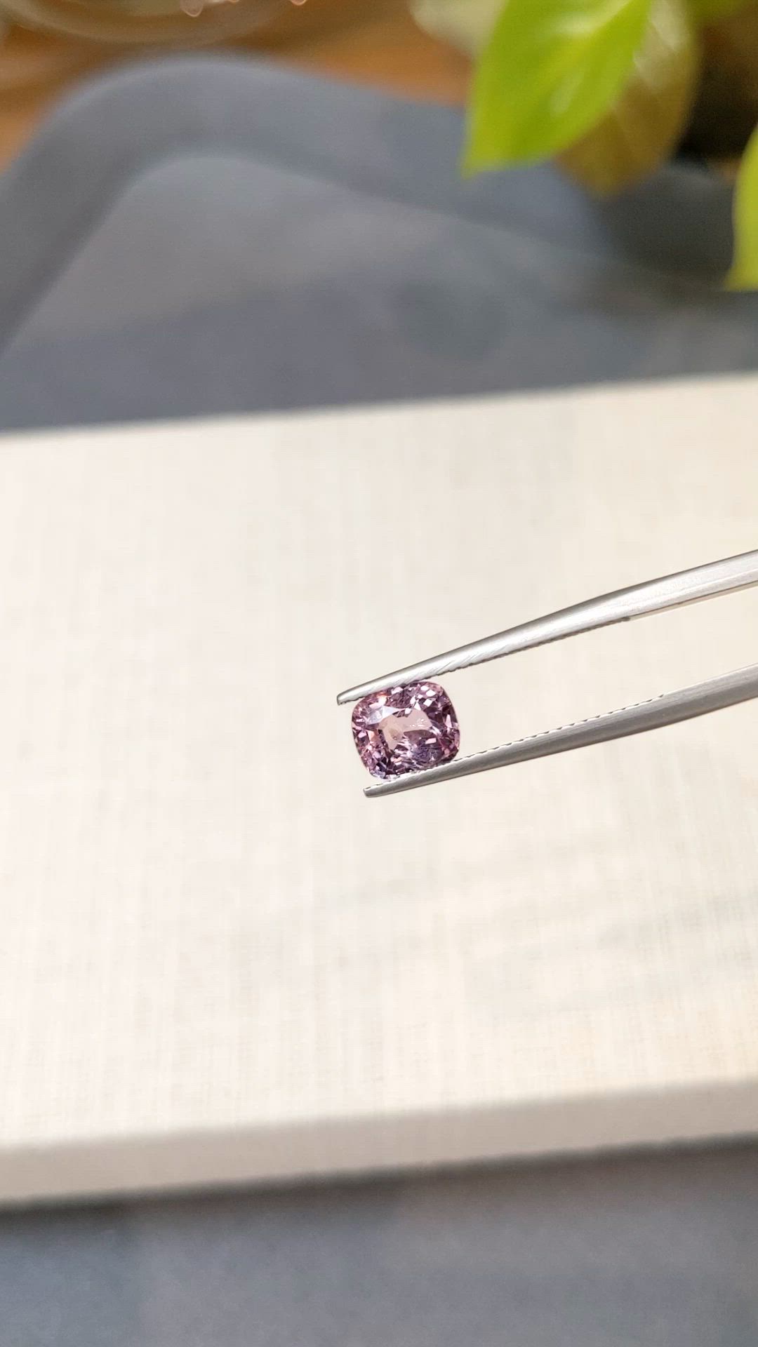 1.35 Ct. Pinkish Purple Spinel from Burma (Myanmar) Size Video