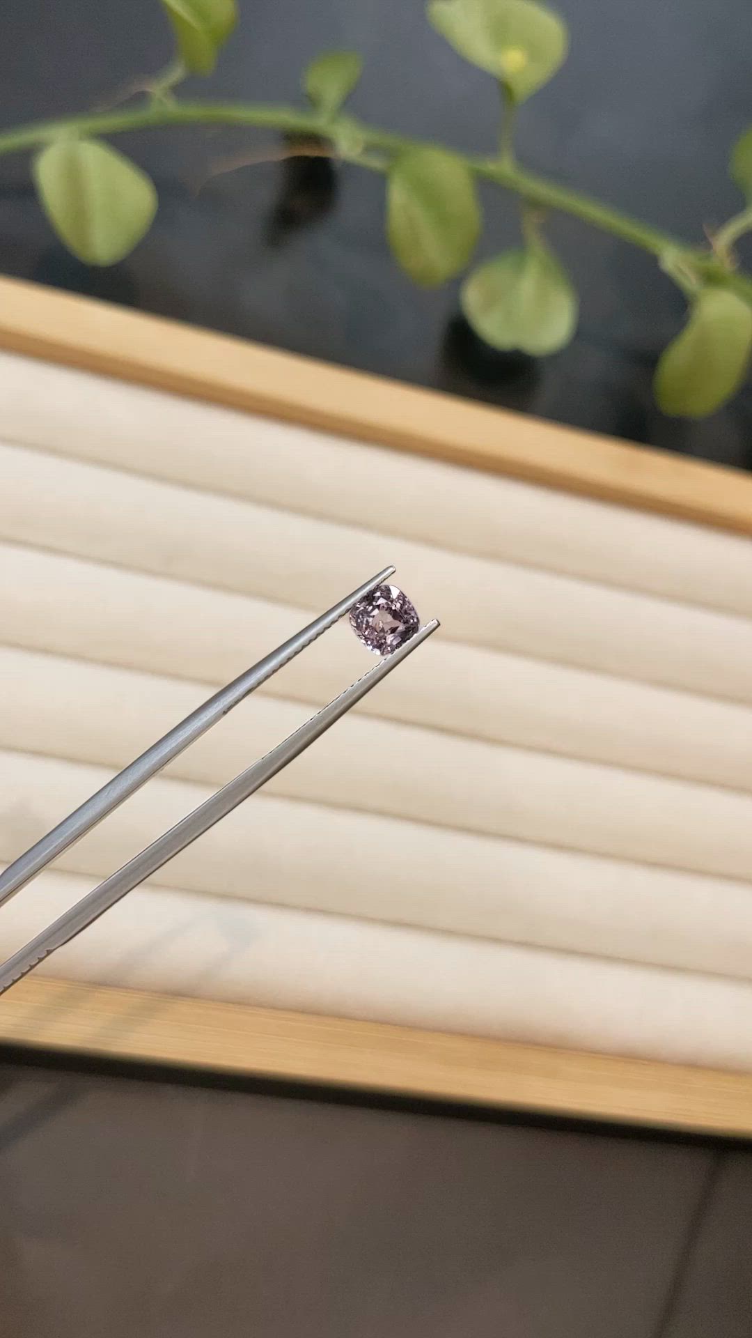 1.15 Ct. Purplish Grey Spinel from Burma (Myanmar) Size Video