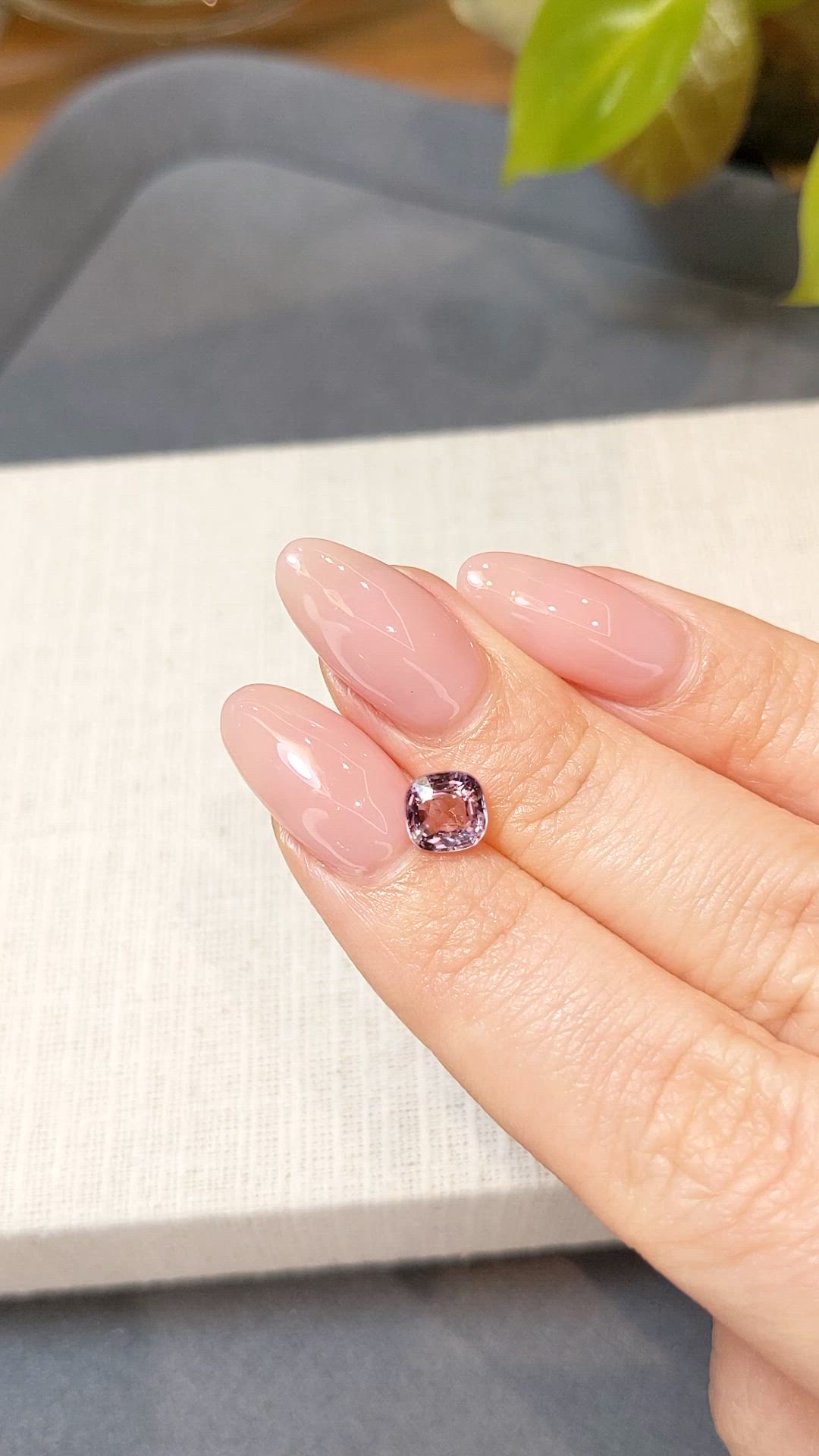 1.25 Ct. Purplish Pink Spinel from Burma (Myanmar) Size Video