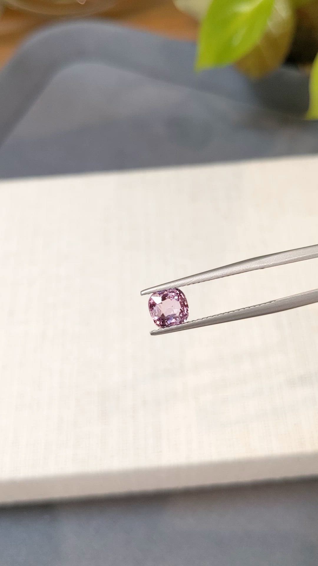 1.25 Ct. Purplish Pink Spinel from Burma (Myanmar) Size Video