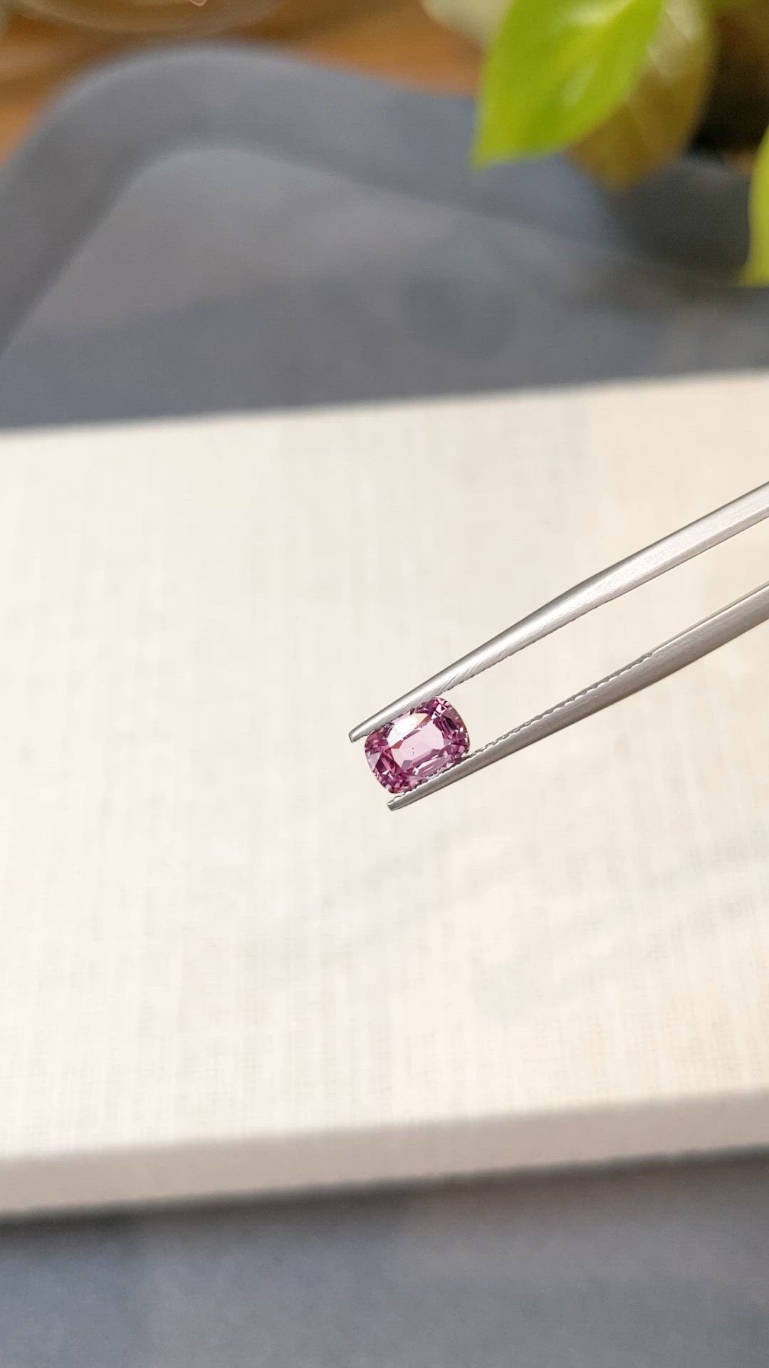 1.10 Ct. Pink Spinel from Burma (Myanmar) Size Video