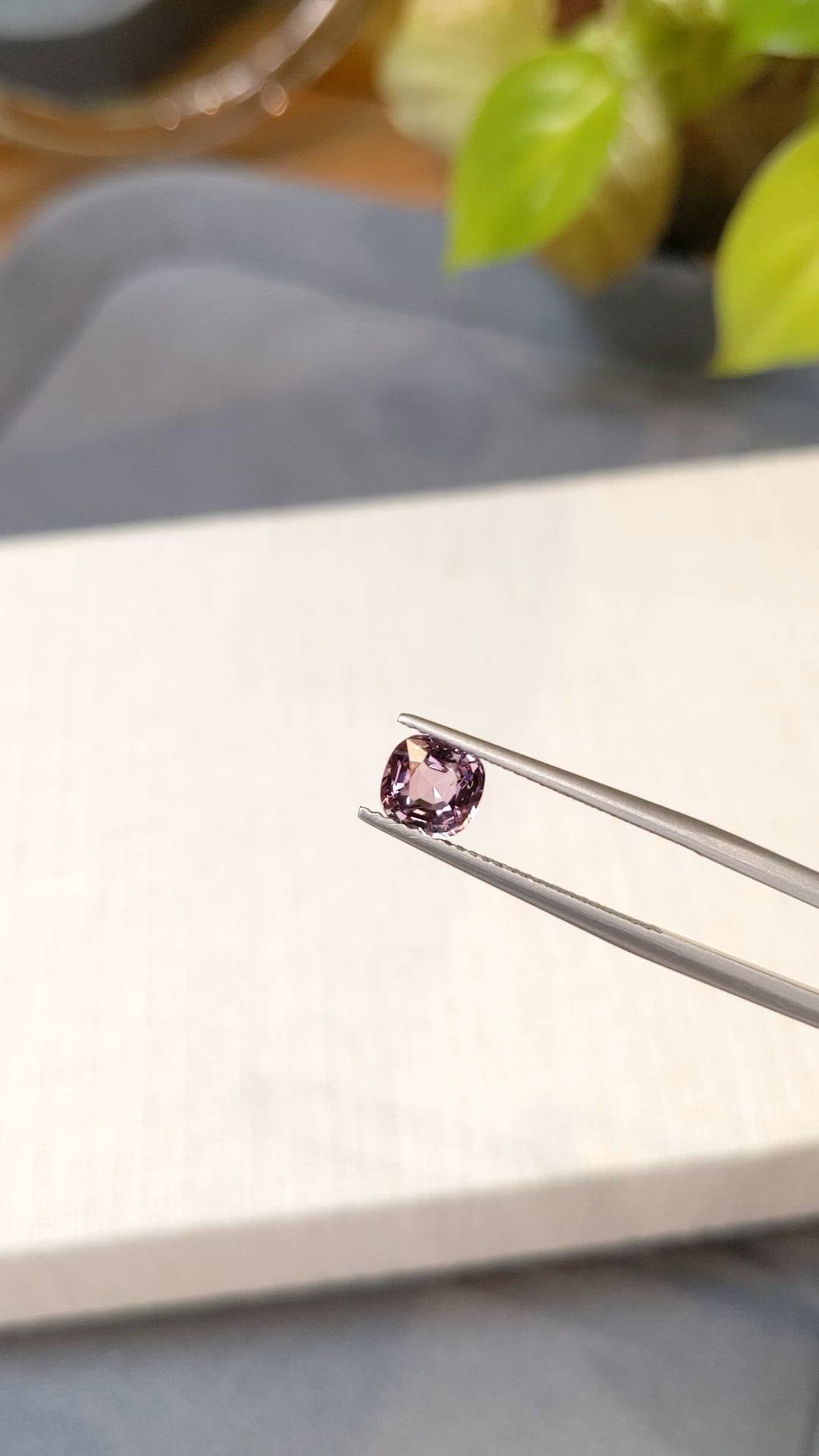 1.11 Ct. Purplish Pink Spinel from Burma (Myanmar) Size Video