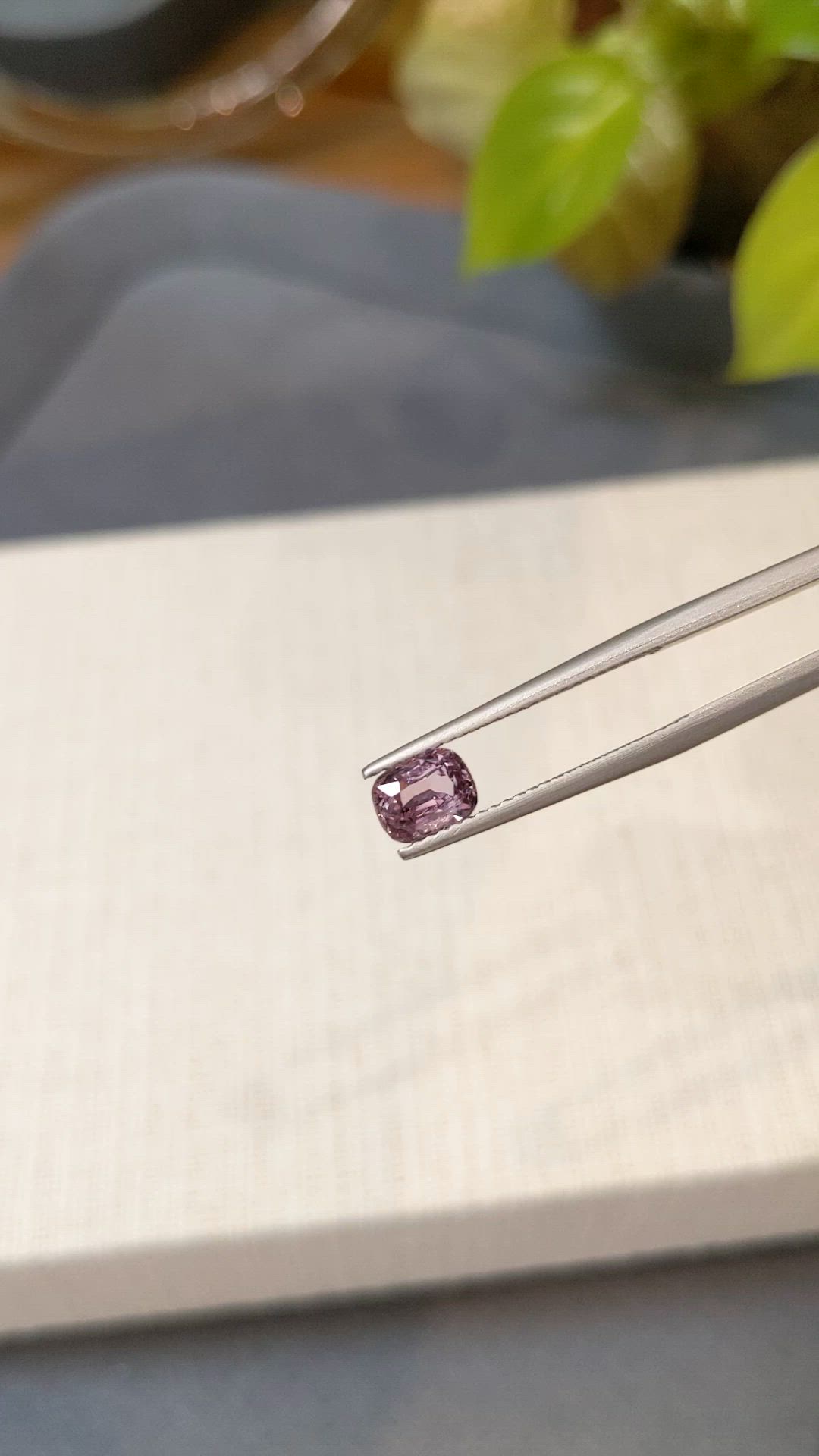 1.06 Ct. Purplish Pink Spinel from Burma (Myanmar) Size Video