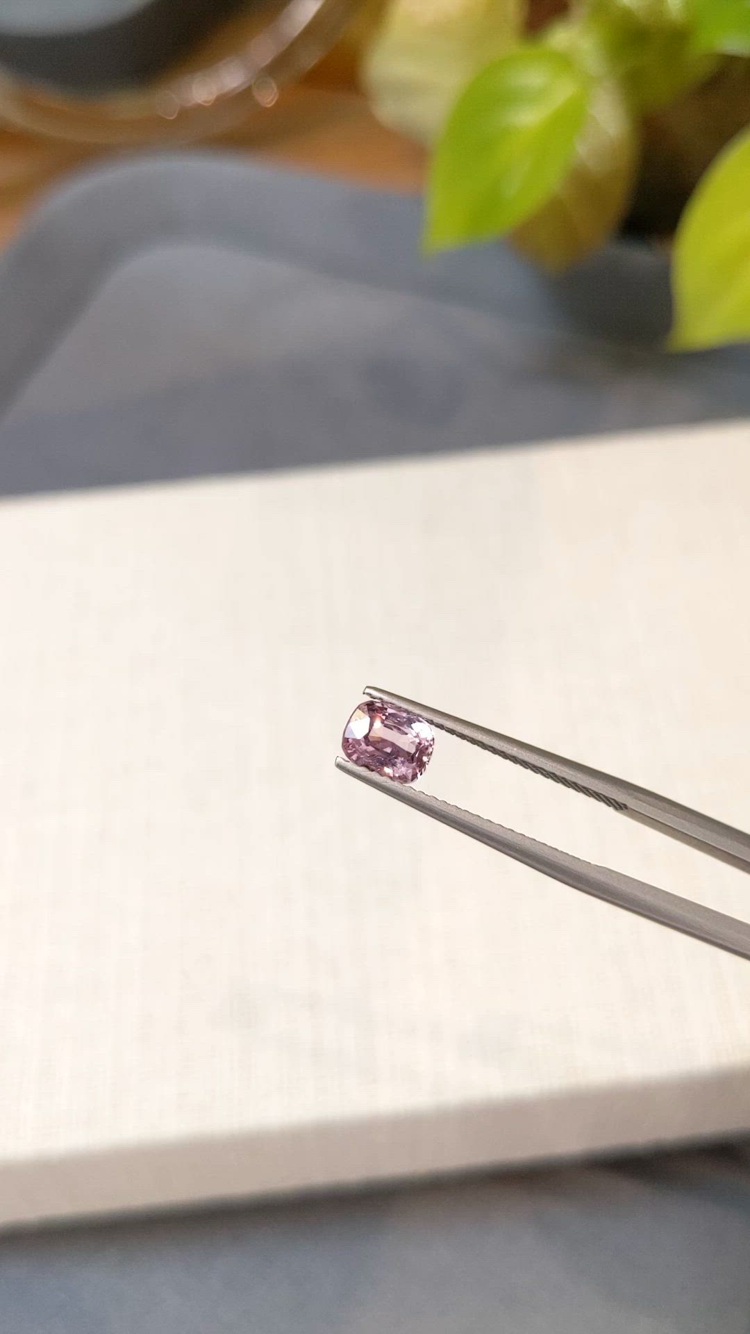 1.06 Ct. Purplish Pink Spinel from Burma (Myanmar) Size Video