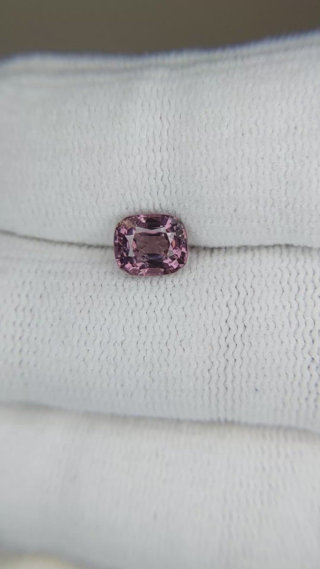1.35 Ct. Pinkish Red Spinel from Burma (Myanmar) Size Video