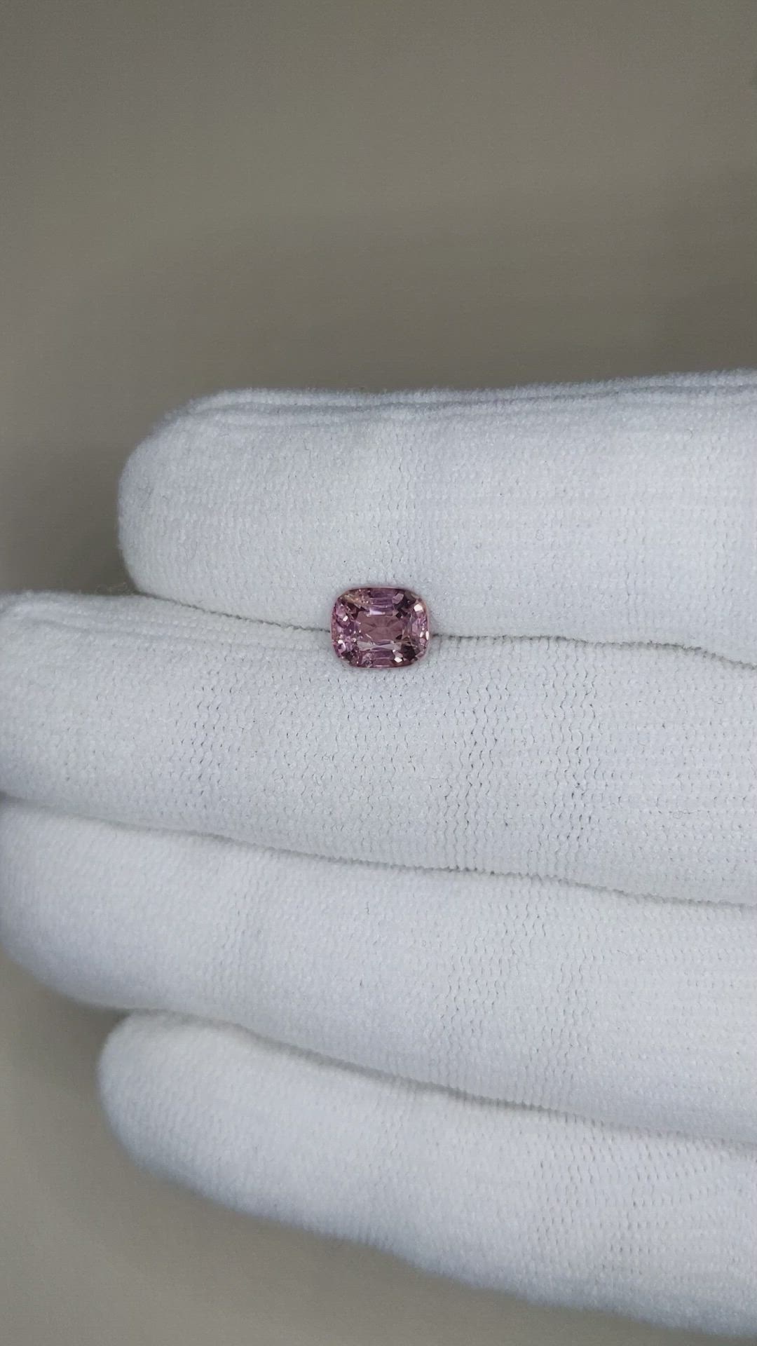 1.35 Ct. Pinkish Red Spinel from Burma (Myanmar) Size Video